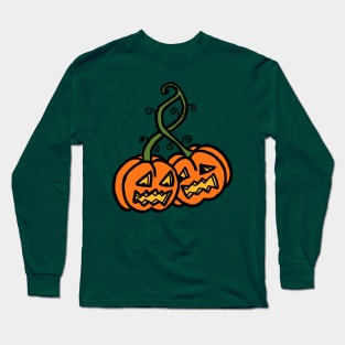 Halloween Pumpkin Cherries Long Sleeve T-Shirt